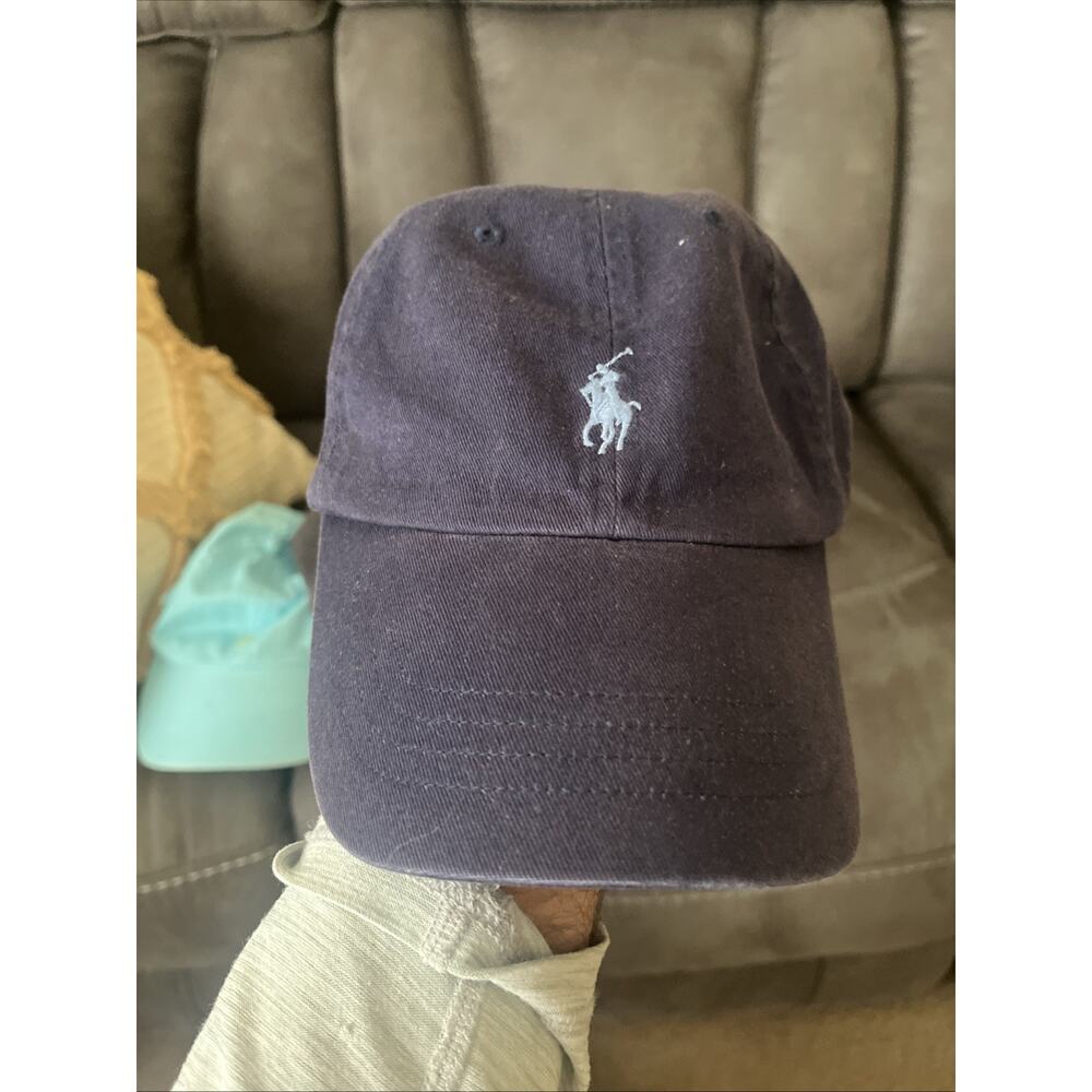(3) Polo Ralph Lauren Hat Cap Strap Back Blue Mens Yellow Pony Adjustable Casual - Picture 11 of 13